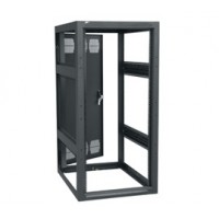 25 SPACE (43-3/4"), 32" DEEP, MULTIBAY BGR RACK WITH REAR DOOR, BLACK FINISH